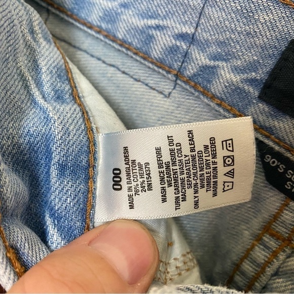 Aeropostale 90s Super High Rise Straight Leg Distressed Jeans - J32 - Picture 8 of 8